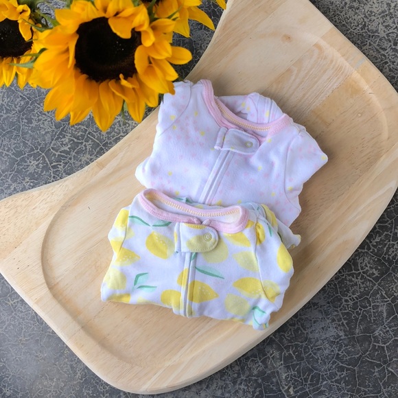 ✨ 3/$15 ✨ Cloud Island Baby Girl Footie Pajamas, Set of 2 - Picture 1 of 16
